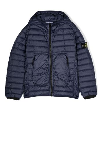 Stone Island Junior Piumino con cappuccio - Blu