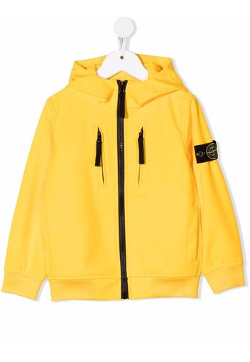 Stone Island Junior logo-patch sleeve jacket - Giallo