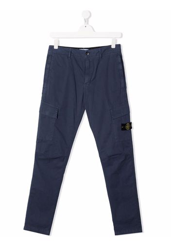 Stone Island Junior straight-leg cargo pants - Blu