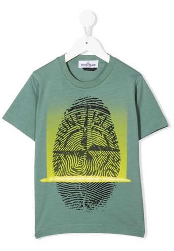 Stone Island Junior fingerprint logo T-shirt - Verde