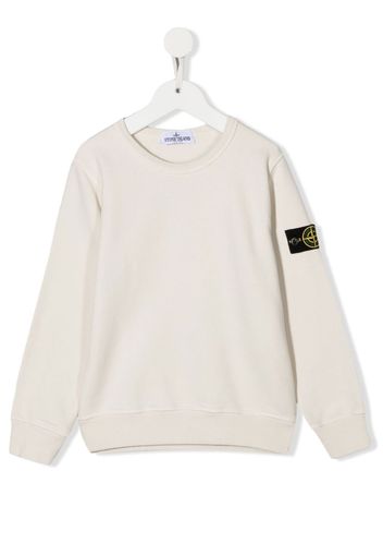 Stone Island Junior logo-patch sweatshirt - Toni neutri