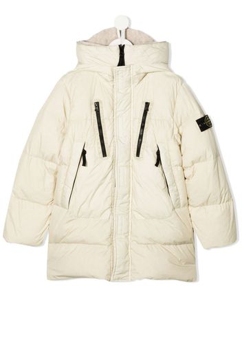 Stone Island Junior logo-patch padded coat - Toni neutri