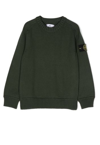 Stone Island Junior knitted logo jumper - Verde