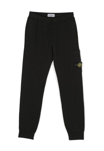 Stone Island Junior logo-patch track pants - Nero