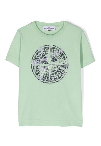 Stone Island Junior Compass-print cotton T-shirt - Verde