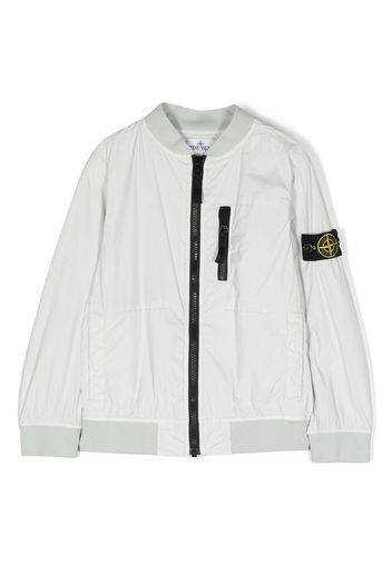 Stone Island Junior Compass-logo patch jacket - Verde