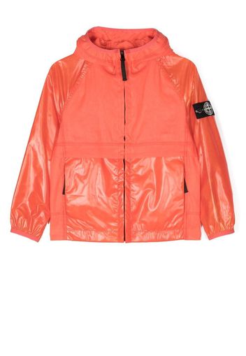 Stone Island Junior logo-patch padded jacket - Arancione