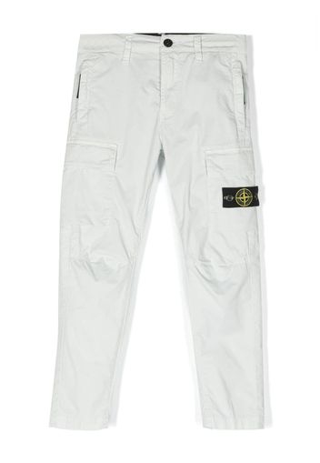 Stone Island Junior Compass-motif cargo trousers - Blu