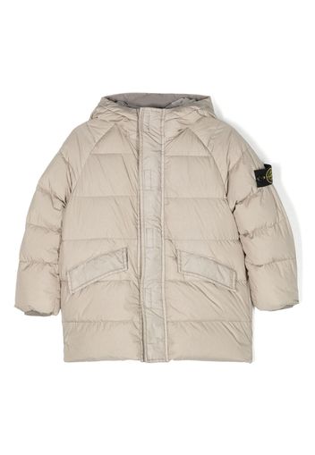 Stone Island Junior Piumino con motivo Compass - Toni neutri