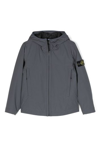 Stone Island Junior Compass-motif zip-up jacket - Blu