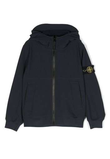 Stone Island Junior Compass-patch hooded jacket - Blu