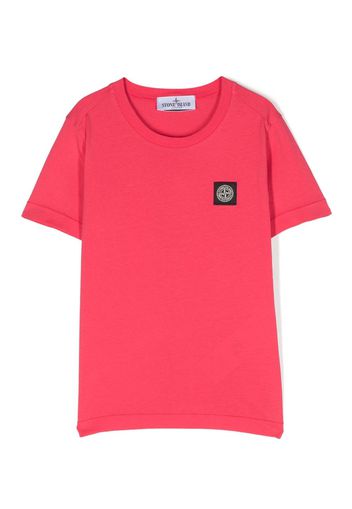 Stone Island Junior Compass logo-patch cotton T-shirt - Rosa