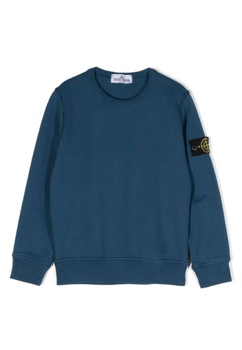 Stone Island Junior Compass-badge cotton sweatshirt - V0022