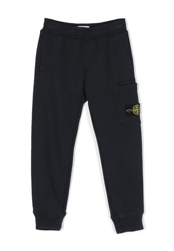 Stone Island Junior Pantaloni con motivo Compass - Blu