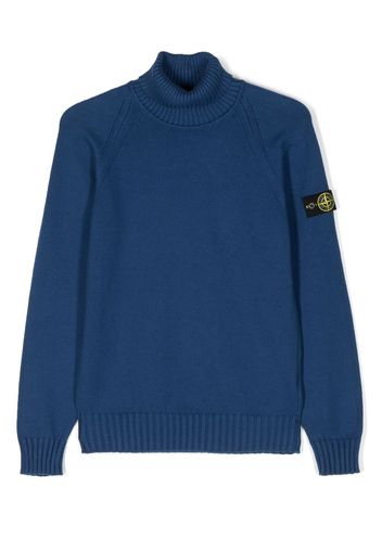 Stone Island Junior Maglione con motivo Compass - Blu