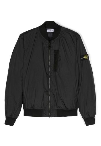 Stone Island Junior Bomber con motivo Compass - Nero