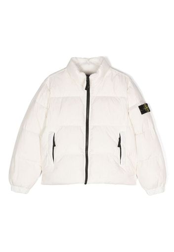 Stone Island Junior Piumino con motivo Compass - Bianco