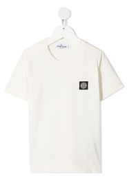 Stone Island Junior T-shirt con applicazione - Bianco