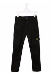 Stone Island Junior compass-patch cargo trousers - Nero