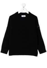 Stone Island Junior logo-patch knitted jumper - Nero