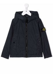 Stone Island Junior logo-patch sleeve jacket - Blu