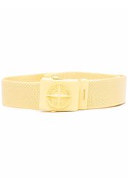 Stone Island Junior logo-buckle belt - Giallo