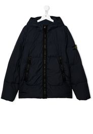 Stone Island Junior Cappotto imbottito con applicazione - Blu