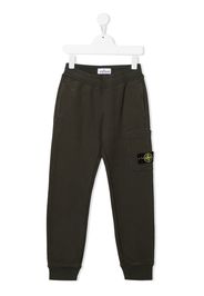 Stone Island Junior Pantaloni sportivi con applicazione - Verde