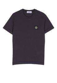 Stone Island Junior logo-patch short-sleeve T-shirt - Blu