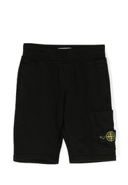 Stone Island Junior logo-patch track shorts - Nero