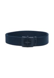 Stone Island Junior logo-buckle belt - Blu