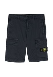 Stone Island Junior side logo-patch bermuda shorts - Blu