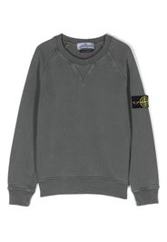 Stone Island Junior Compass-patch cotton sweatshirt - Grigio