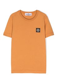 Stone Island Junior Compass-patch cotton T-shirt - Arancione