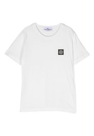 Stone Island Junior Compass-motif cotton T-Shirt - Bianco