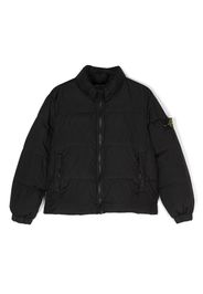 Stone Island Junior Piumino con motivo Compass - Nero