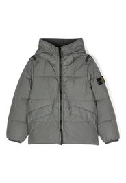 Stone Island Junior Piumino con logo Compass - Grigio