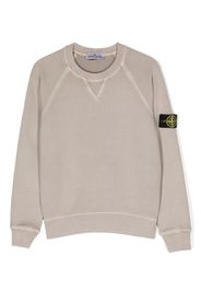 Stone Island Junior crew-neck cotton sweatshirt - Grigio