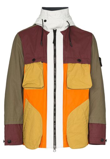 panelled zip-front jacket