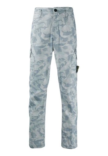 camouflage print cargo trousers