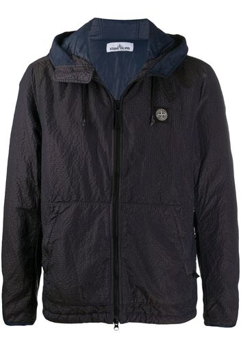 lightweight hooded jacket with logo at chest