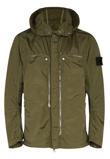 Stone Island Shadow Project vent-panel hooded jacket - Verde