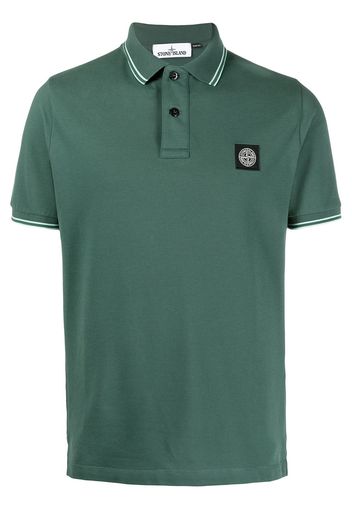 Stone Island logo patch polo shirt - Verde