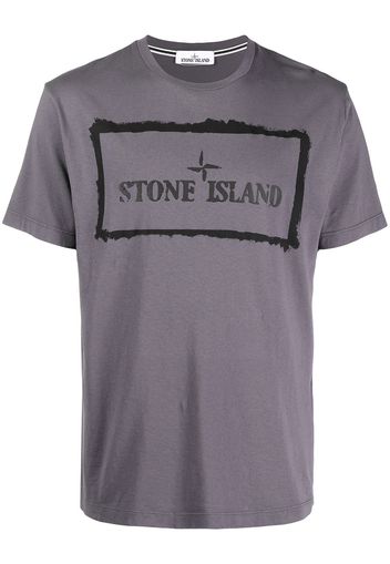 Stone Island logo-print cotton t-shirt - Grigio