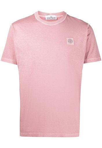 Stone Island T-shirt con applicazione - Rosa