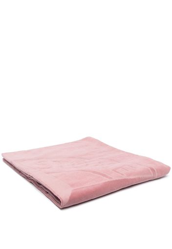 Stone Island logo embroidered towel - Rosa