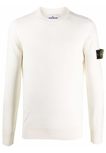 Stone Island logo crew-neck jumper - Bianco