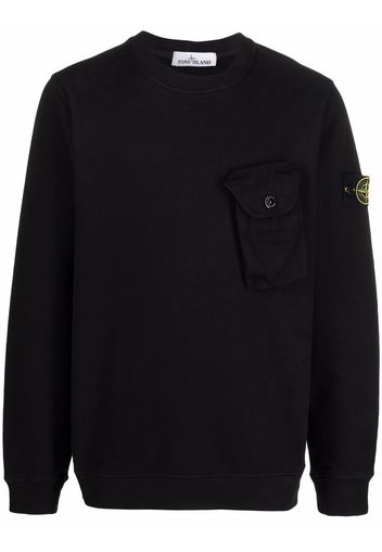 Stone Island pocket-detail sweatshirt - Nero