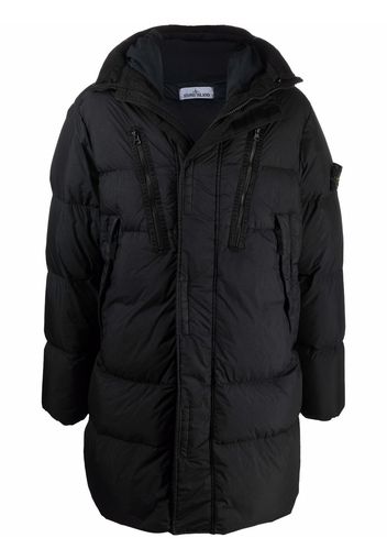 Stone Island padded hooded coat - Nero