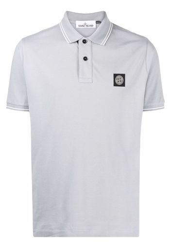 Stone Island logo-patch polo shirt - Grigio